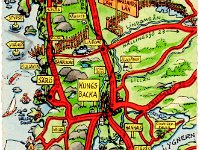 På baksidan står det: KART-KORT nr 21 Mölndal-Frillesås. Kortet är postat 6 juli 1949.