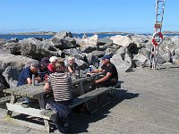 Här har vi alla samlats för en fika, Leif, Mats, Göran, Britt-Marie, Ulf, Gunnar och Ingemar